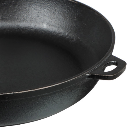 VETTA Сковорода чугун, d24х5см, деревянная ручка, индукция