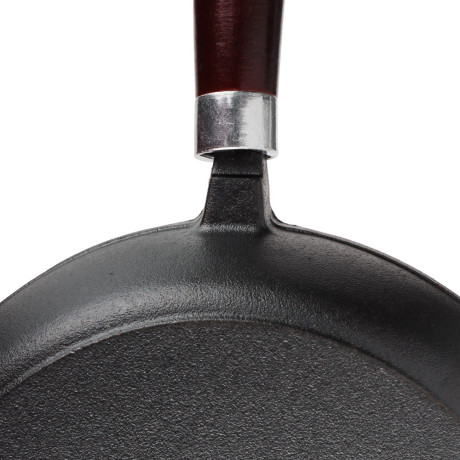 VETTA Сковорода чугун, d24х5см, деревянная ручка, индукция