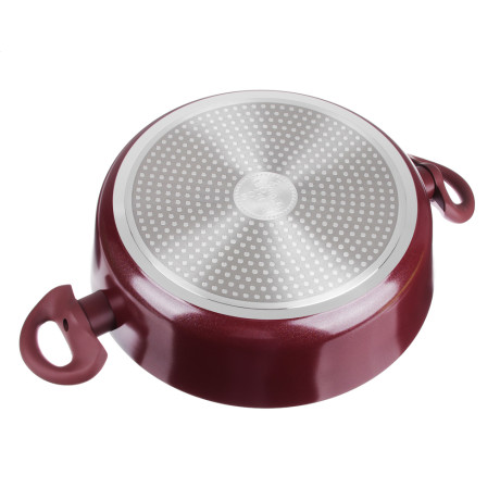 SATOSHI Ла Мери Сотейник литой 4,3л d=28х8см, с крышкой, антипригарное покрытие мрамор, индукция