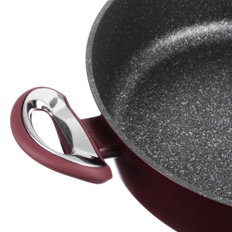 SATOSHI Ла Мери Сотейник литой 4,3л d=28х8см, с крышкой, антипригарное покрытие мрамор, индукция