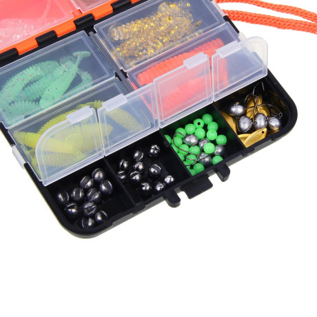 AZOR FISHING Набор оснасток для джиговой ловли в коробке, 205 предметов