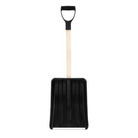 Лопата для уборки снега полипропиленовая, 275х365х870 мм, деревянный черенок, Sparta