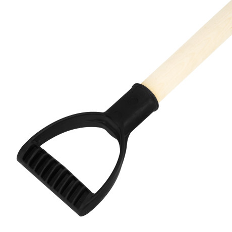 Лопата для уборки снега полипропиленовая, 275х365х870 мм, деревянный черенок, Sparta