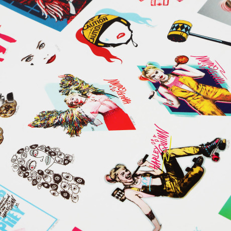 Наклейки пленочные большие 21х27,5см, в ассортименте