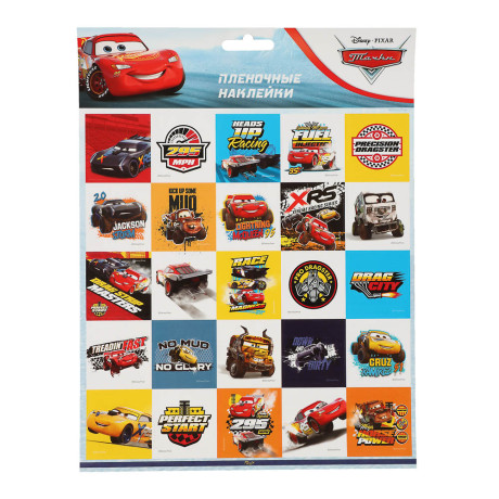 Наклейки пленочные большие 21х27,5см, в ассортименте