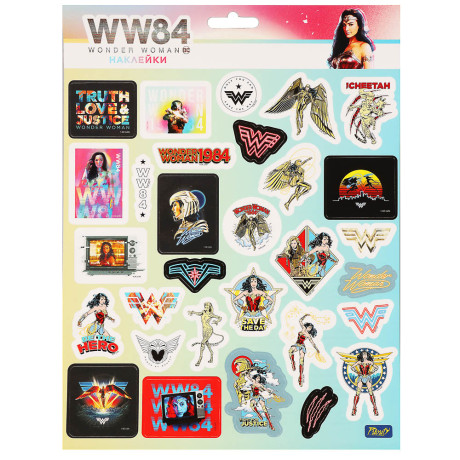 Наклейки пленочные большие 21х27,5см, в ассортименте