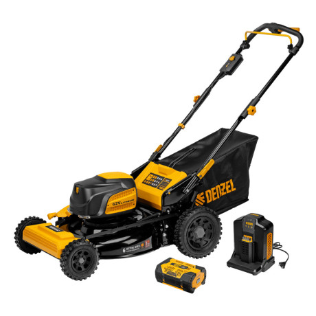 Газонокосилка аккумуляторная бесщет., RLMS560-62, привод, 560 мм, Li-ion, 62В Denzel