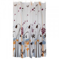 Штора для ванной комнаты полиэстер 180*180см,12колец,Полевые цветы,SC-PE-10,311940/Рыжий кот