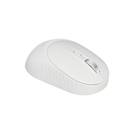 BY Компьютерная мышь беспроводная,1000-1800DPI,4D, 2.4GHz + BT,до 3х устройств,1xAA,тихий клик,белая