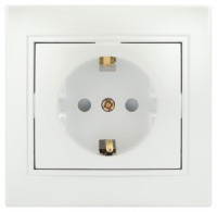 ЭРА Intro Plano роз. СУ, 1 мест. керамика, земля, 2P+E 16A, штор. перламутр, IP20, 1-206-06 3080