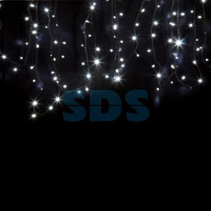 Гирлянда-нить Дюраплей LED 20м, 200 LED, черн.каучук, бел.свеч. без б/п(554196) 315-515 Neon Night