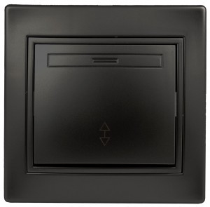 ЭРА Intro Plano выкл. СУ 1 кл. (перекл. проходной) 10А, антрацит 1-103-05 53750