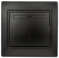 ЭРА Intro Plano выкл. СУ 1 кл. (перекл. проходной) 10А, антрацит 1-103-05 53750