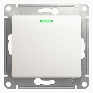 Systeme Electric GLOSSA мех. выкл. СУ 1 кл. перламутр (пл.осн. инд.) GSL000613 (20!)