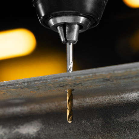 Набор сверл по металлу, 1-10 мм, Р6М5-TiN, Golden Tip, 10 шт Denzel