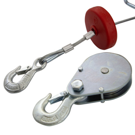 Тельфер электрический TF-800, 0.8 т, 1300 Вт, высота 12 м, 8 м/мин Denzel