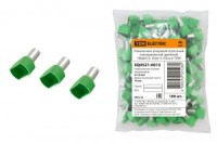 TDM наконечник-гильза штыревой втулочный изол. НШВИ(2) F-14 16х14 мм (уп. 100 шт., цена за ГУ) (2!)