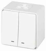 ЭРА Эксперт выкл. СУ 2 кл. (инд.) IP55, 10А,250В, белый 11-1505-01 63282