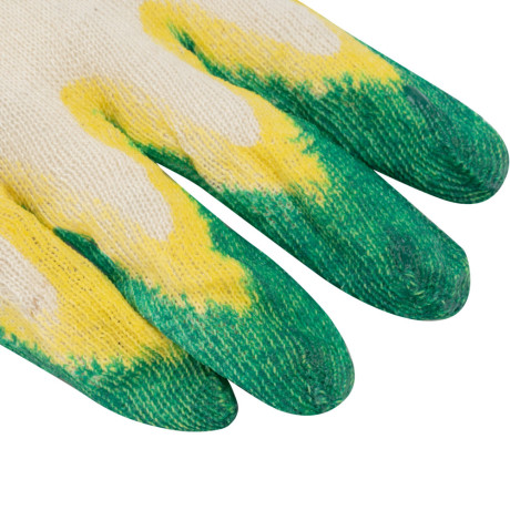 Перчатки хб с двойным латексным обливом