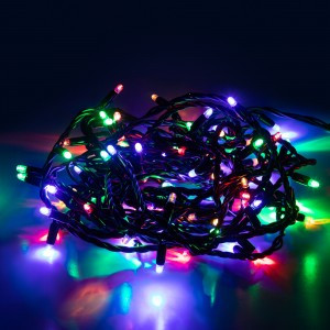 ЭРА Гирлянда-нить 100 LED 10 м  ,мультиколор, мерцание, бел кауч провод IP65 (без б/п) 56016