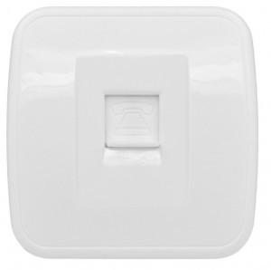 EKF Минск роз. телеф. ОУ 1 мест. БЕЛЫЙ (RJ11) EGT01-034-10