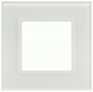 ЭРА Elegance рамка СУ 1 мест. стекло белый матовый+бел. 14-5101-01М 65832