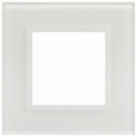 ЭРА Elegance рамка СУ 1 мест. стекло белый матовый+бел. 14-5101-01М 65832