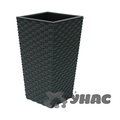 Кашпо РОТАНГ 138*138*250 1,5л корич М3085 (12)