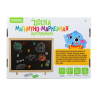 ИГРОЛЕНД Доска магнитно-маркерная + алфавит, цифры, маркер, мелки 4шт, губка, 37х28см, дер, пластик