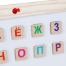 ИГРОЛЕНД Доска магнитно-маркерная + алфавит, цифры, маркер, мелки 4шт, губка, 37х28см, дер, пластик
