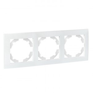 EKF Валенсия Рамка 3 мест. жемчуг Al/Cu (корпус PC) EWM-G-303-50