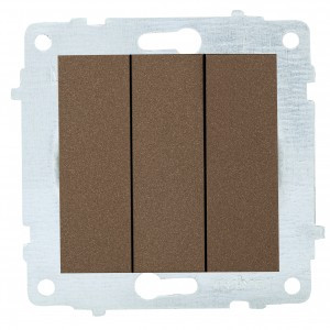 OVIVO мех. выкл. СУ 3 кл. 10А мокка (ко всем рамкам) 600-000219-254