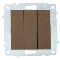 OVIVO мех. выкл. СУ 3 кл. 10А мокка (ко всем рамкам) 600-000219-254