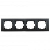 OVIVO Рамка СУ 4 местн. MINA, черный металлик, 401-170000-228