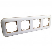 OVIVO Рамка СУ 4 мест. LOFT, белый/крафт, 404-010006-228