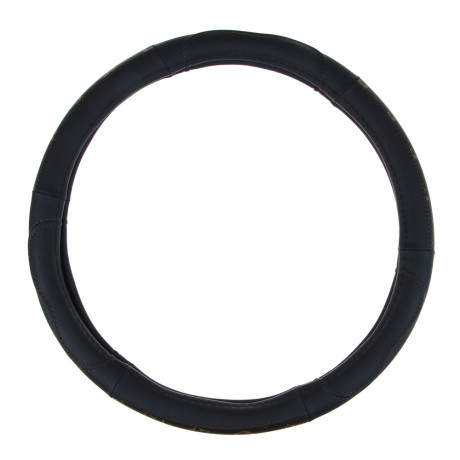 ЕРМАК Оплетка руля, вставка ЕРМАК коричневая, черный (М), полиуретан(PU)