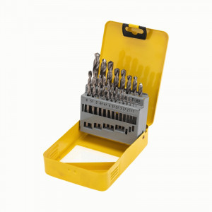 KRANZ Набор сверл по металлу 1-10мм (через 0,5мм, 3,2мм, 4,8мм) уп. 21 шт, цена/уп KR-91-0638