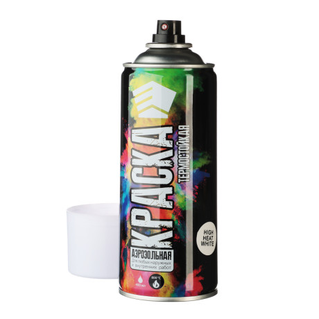 ЕРМАК Краска аэрозоль, 400 мл, термостойкая, белая