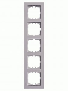 Lezard VESNA рамка СУ 4 мест. (вертик) платина 742-3500-154