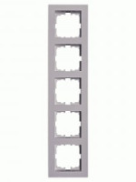 Lezard VESNA рамка СУ 4 мест. (вертик) платина 742-3500-154