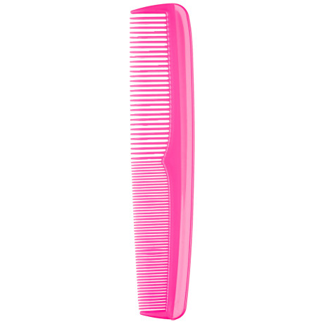 Расческа-гребень тм ЮНИLOOK, металлик, пластик, 17,7х3,1см, 4-6 цветов