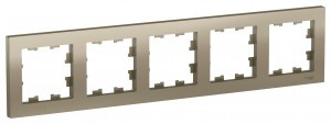 Systeme Electric AtlasDesign рамка СУ 5 мест. шампань ATN000505 (5!)