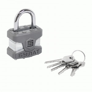 Замок навесной БУЛАТ ВС 0140 ПЛ стальной 5кл. d=6мм (48,6)