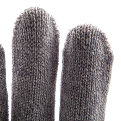Перчатки трикотажные, акрил, серое мулине, оверлок Сибртех