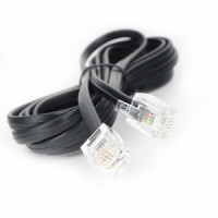 Кабель телефонный 6p4c - 6p4c, TC6P4C-2M-BK 2 м черный, 18742