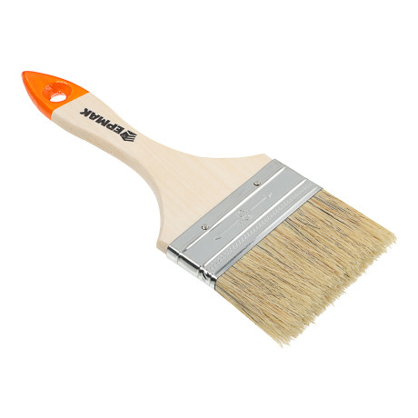 ЕРМАК/HEADMAN Кисть малярная плоская "Бейсик" нат. щетина 3" (75мм)