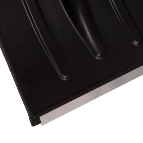 Лопата для уборки снега пластиковая, 380х385х1420 мм, деревянный черенок