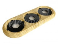 МЕЗОНИНЪ РЕТРО УСАДЬБА Рамка 3-местная пластиковая, СОСНА GE30703-11