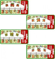 Планка с крючками 4шт &quot;Фрукты&quot; пластик/металл, микс (кратность 6шт!!!) BL PY27-131Мультидом