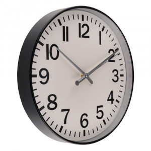 Часы настенные круглые, пластик, d30 см, цвет серебряный, арт08-17